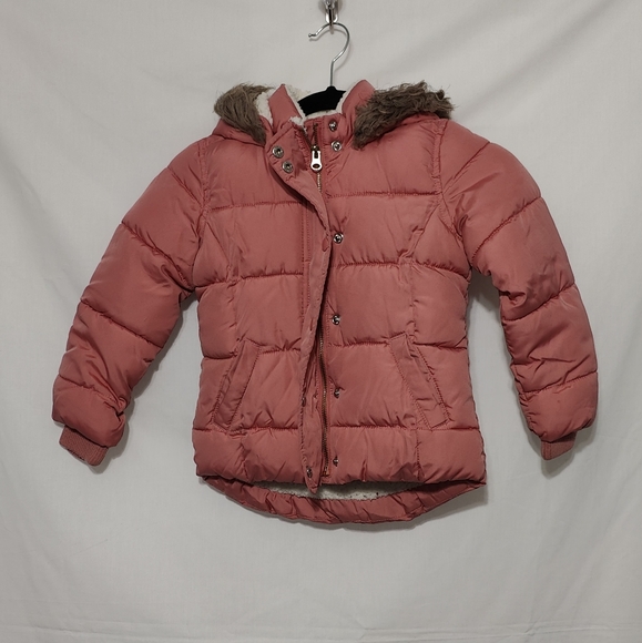 Old Navy Frost-Free Faux-Fur Lined Hooded Puffer Jacket for Girls - Size XS - Picture 5 of 8